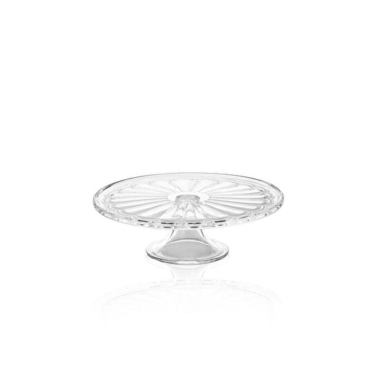 The Mia Ayaklı Pasta Kek Sunum Tabağı 30x9 Cm Cam0494