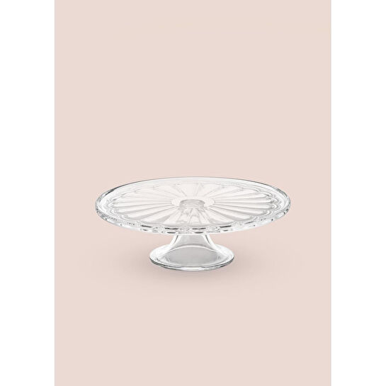 The Mia Ayaklı Pasta Kek Sunum Tabağı 30x9 Cm Cam0494