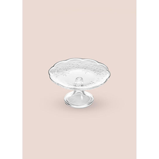The Mia Ayaklı Cam Sunum Tabağı 20x10 Cm Cam0500
