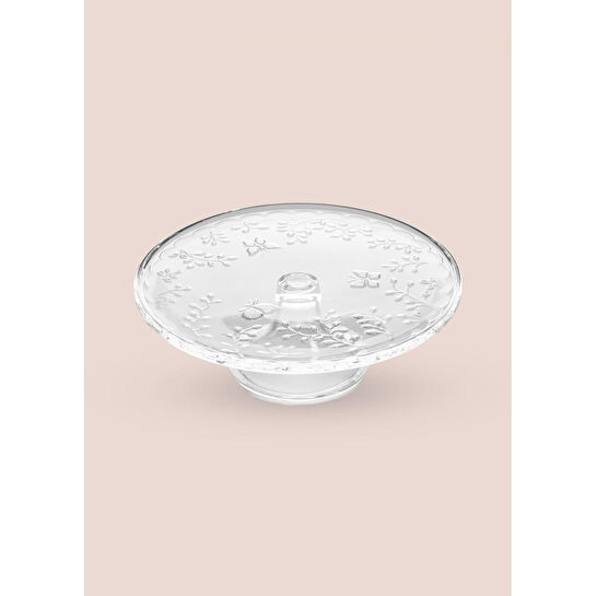 The Mia Ayaklı Pasta Kek Sunum Tabağı 30x10 Cm Cam0496