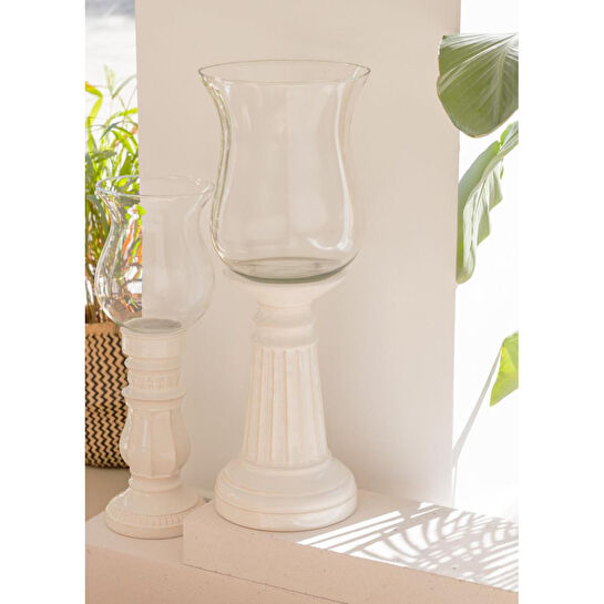 The Mia Cera Dekoratif Vazo 27x27x73 Cm