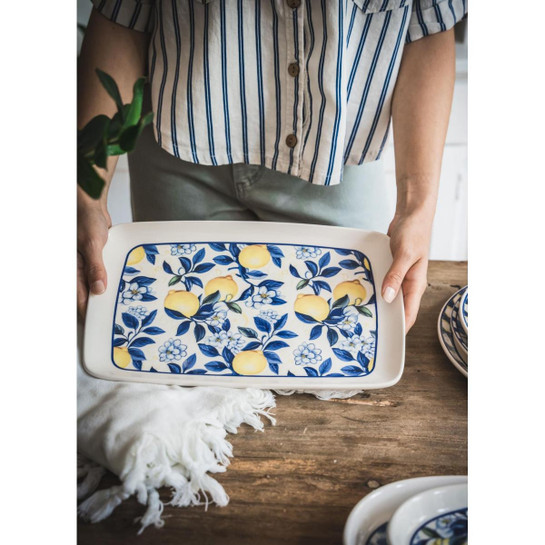 The Mia Odore Di Limone Dikdörtgen Servis 34x25 Cm Odl0010
