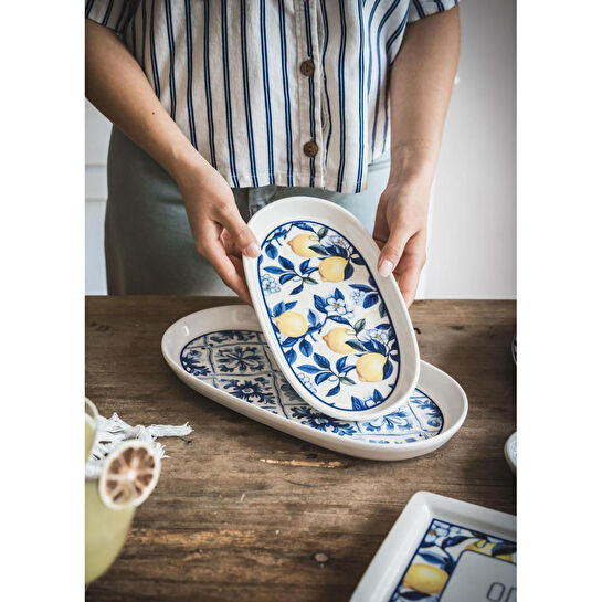 The Mia Odore Di Limone Oval Servis 2li 26 Cm Odl0012