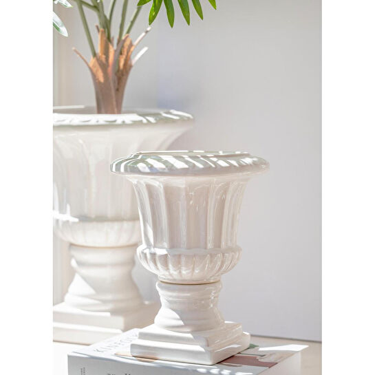 The Mia Cera Dekoratif Vazo 21x21x28 Cm