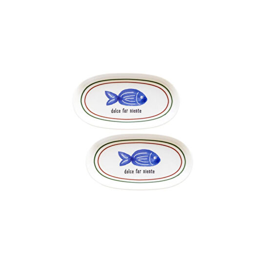 The Mia Fish Oval Servis 2li 21 Cm