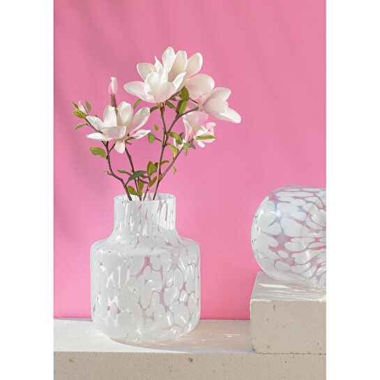 The Mia Blanco Cam Vazo 16x21 Cm