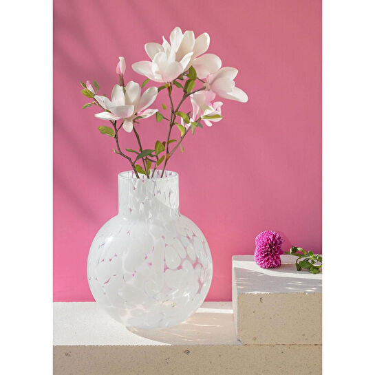 The Mia Blanco Cam Vazo 21x26 Cm