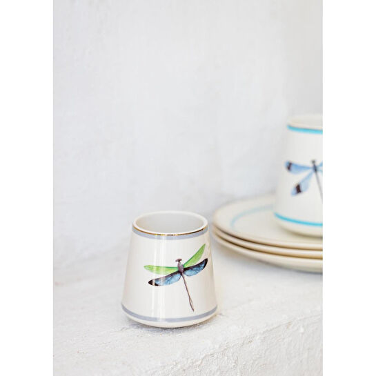 The Mia Dragonfly Green Porselen Kupa Kpa0234 180 Cc