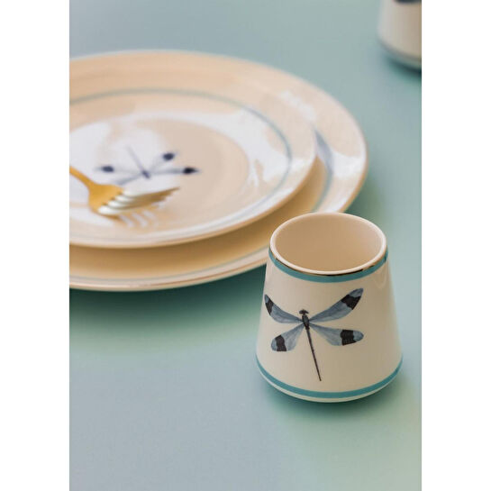 The Mia Dragonfly Blue Porselen Kupa Kpa0233 180 Cc