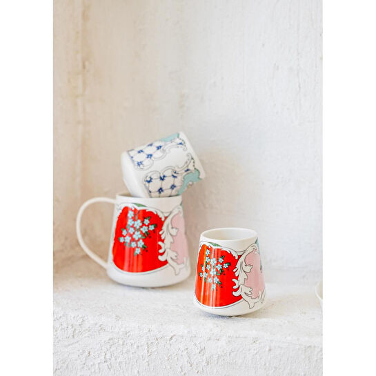 The Mia Amore Red Porselen Kupa Kpa0231 180 Cc