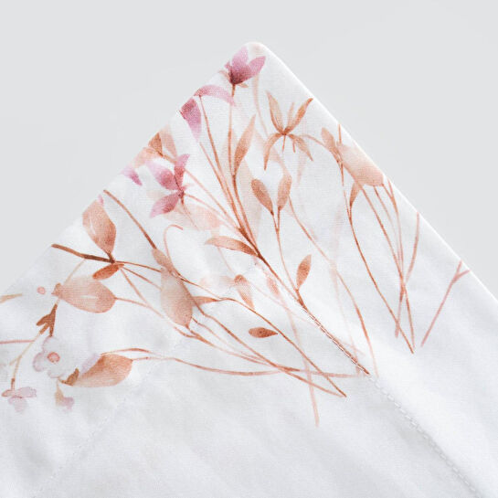 Green Black Lavena Çift Kişilik Nevresim Takımı %100 Pamuk 210 Tc 83 Tel Saten Digital Baskılı Krem-pembe