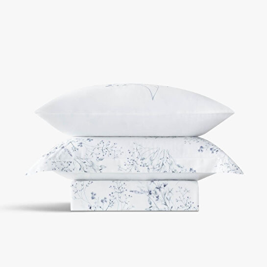 Green Black Lavena Çift Kişilik Nevresim Takımı %100 Pamuk 210 Tc 83 Tel Saten Digital Baskılı Krem-lila