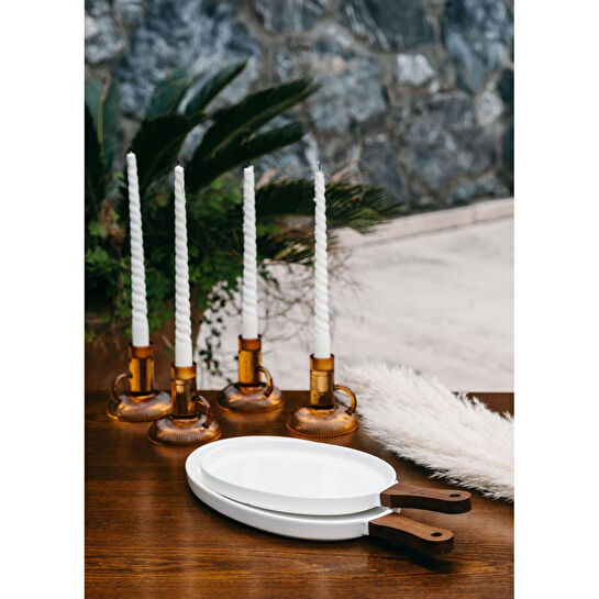 The Mia Woody Porselen Servis 40x20 Cm