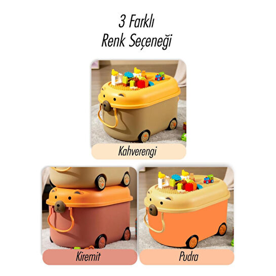 The Mia Trail Oyuncak Saklama Kutusu Pudra 57x39x33 Cm