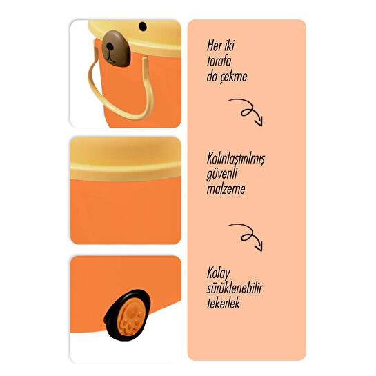 The Mia Trail Oyuncak Saklama Kutusu Pudra 57x39x33 Cm