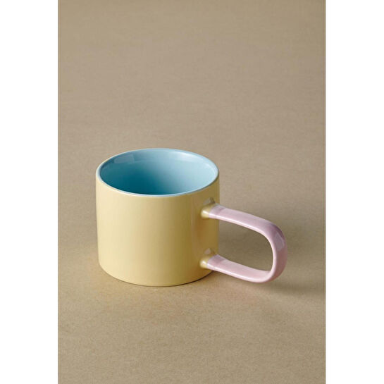 The Mia Rainbow Porselen Kupa Sarı 270 Ml