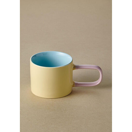 The Mia Rainbow Porselen Kupa Sarı 270 Ml