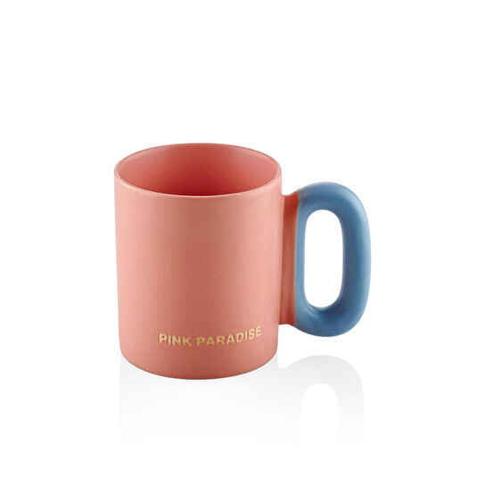 The Mia Makaron Porselen Kupa Pembe 330 Ml