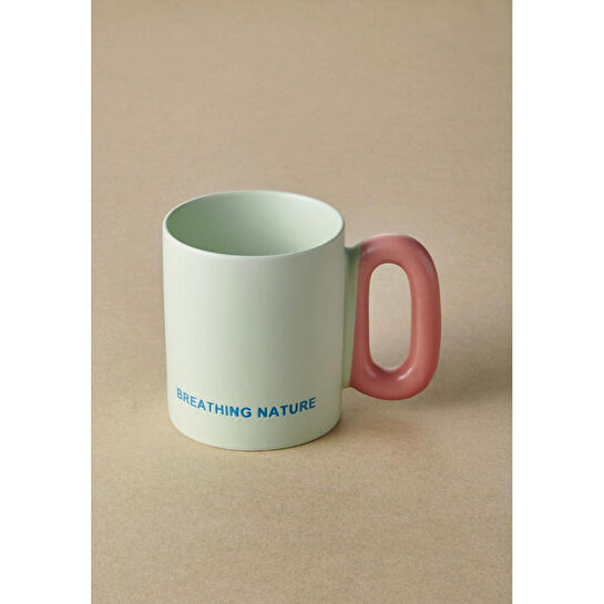 The Mia Makaron Porselen Kupa Yeşil 330 Ml