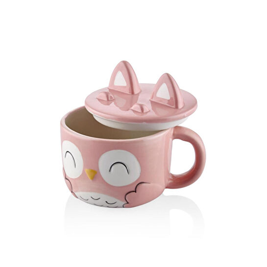 The Mia Baykuş Kapaklı Kupa 330 Ml