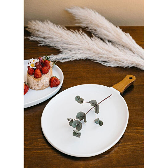 The Mia Woody Porselen Servis 40x26 Cm