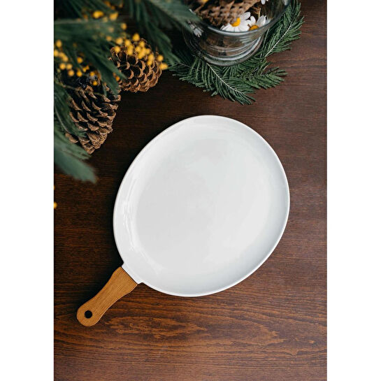 The Mia Woody Porselen Servis 40x26 Cm