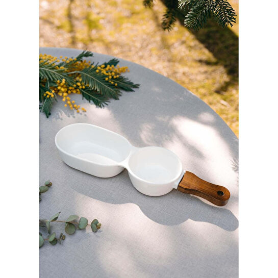 The Mia Woody Porselen Servis 35x10 Cm