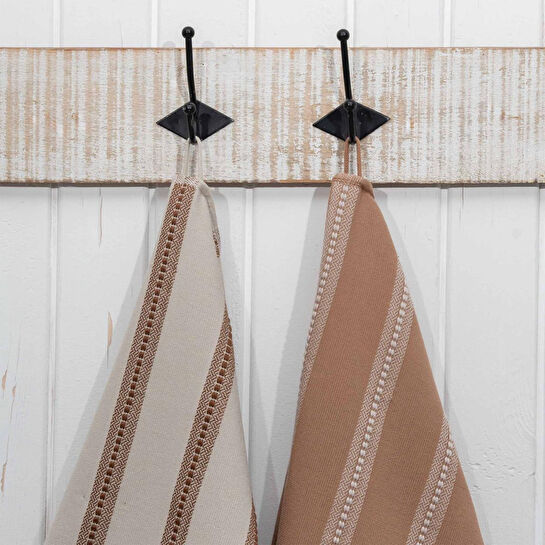 Green Black Neva 2'li Mutfak Havlusu Bej-kahve