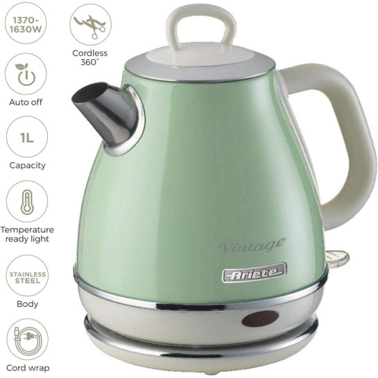 Ariete Vintage 1l Su Isıtıcı - Yeşil