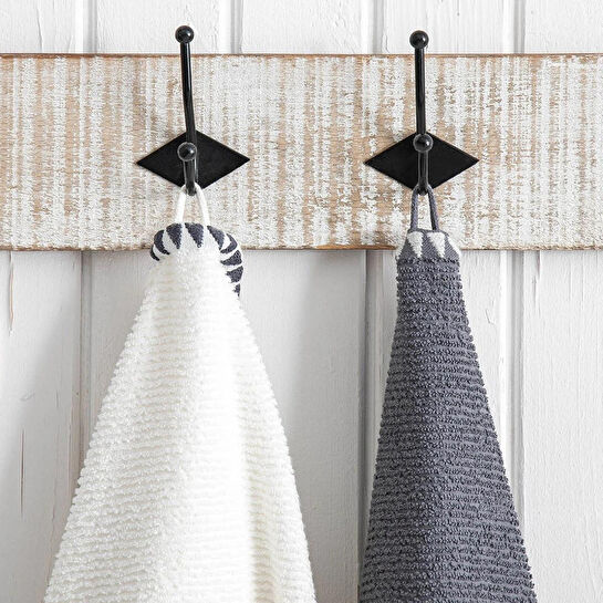 Green Black Vera 2'li Mutfak Havlusu Krem-lacivert