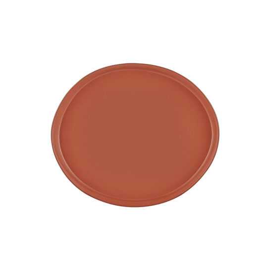 The Mia Limoges Ahşap Ayaklı Tabak Terracota 27x23x7 Cm