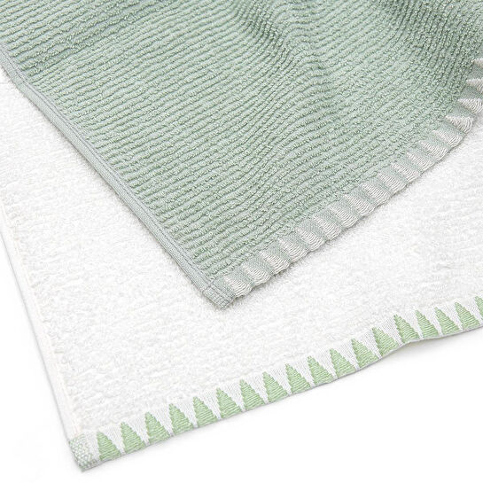 Green Black Vera 2'li Mutfak Havlusu Krem-mint
