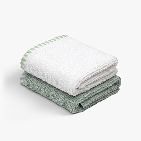 Green Black Vera 2'li Mutfak Havlusu Krem-mint