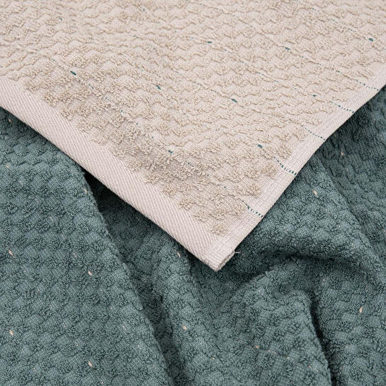 Green Black Parla 2'li Mutfak Havlusu Bej-yeşil