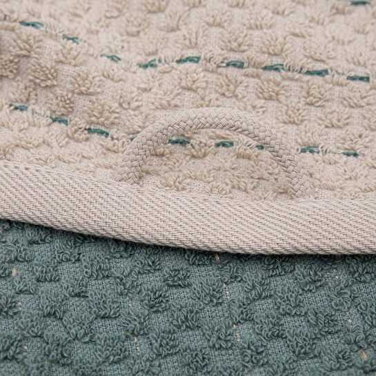 Green Black Parla 2'li Mutfak Havlusu Bej-yeşil