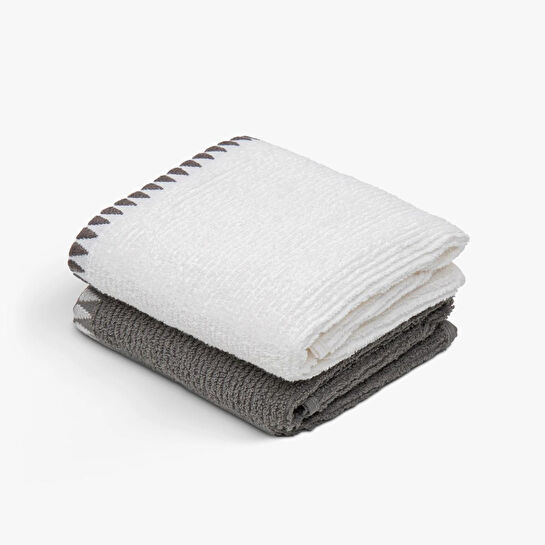 Green Black Vera 2'li Mutfak Havlusu Krem-antrasit