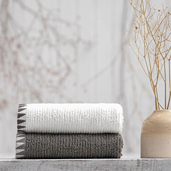 Green Black Vera 2'li Mutfak Havlusu Krem-antrasit