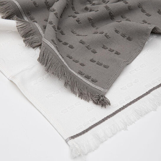 Green Black Pera 2'li Mutfak Havlusu Krem-antrasit