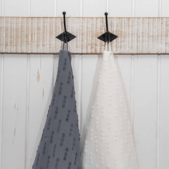 Green Black Pera 2'li Mutfak Havlusu Krem-lacivert