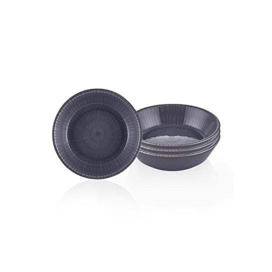 The Mia Noon Çerezlik 4lü Set Gri 10 Cm