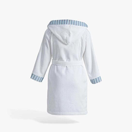 Green Black Power Erkek Çocuk Bornoz Beyaz