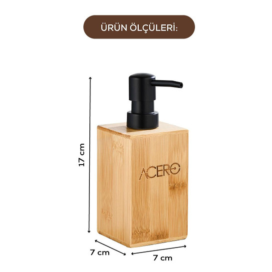Vienev Bambu Uzun Kare Sıvı Sabunluk 255 Ml - 32154
