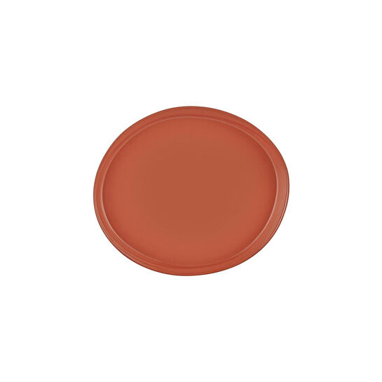 The Mia Limoges Ahşap Ayaklı Tabak Terracota 22x6 Cm