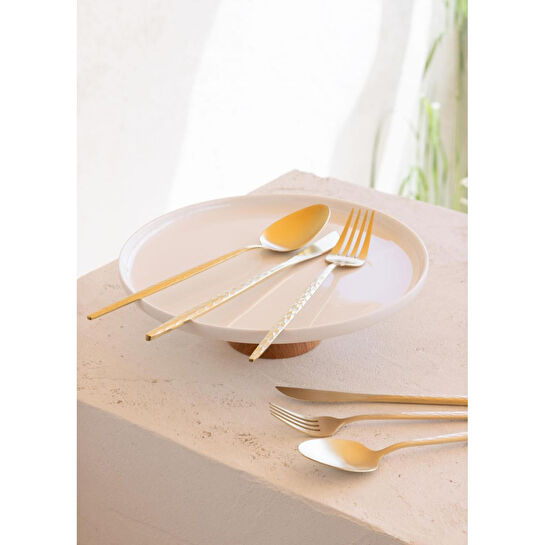 The Mia Limoges Ahşap Ayaklı Tabak Beyaz 21x7 Cm