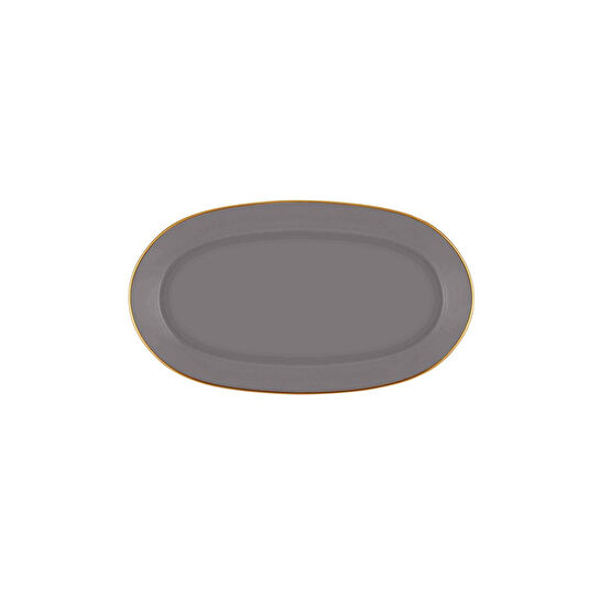 The Mia Basic Oval Servis Gri 2li Set 29cm