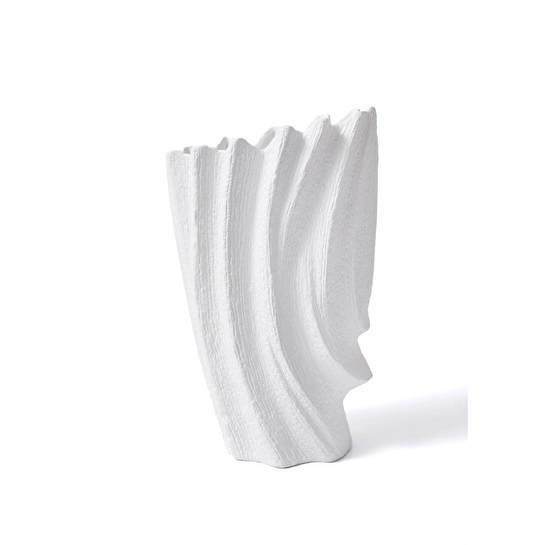 The Mia Licia Seramik Vazo Beyaz 29x19x47 Cm