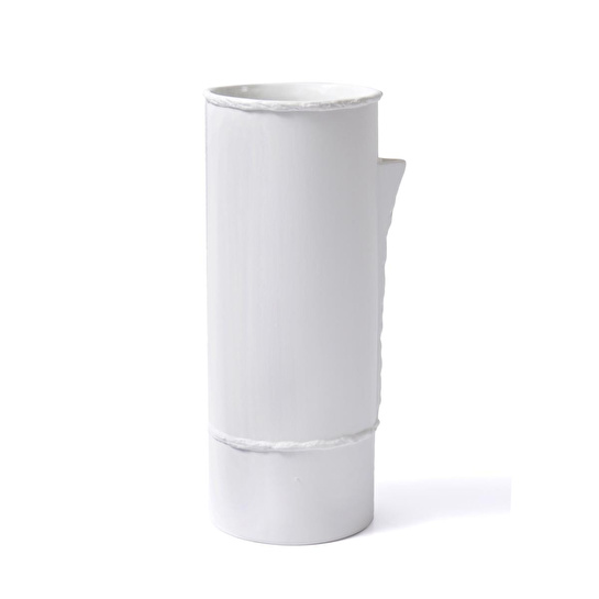 The Mia Licia Seramik Vazo Beyaz 18x16x41 Cm