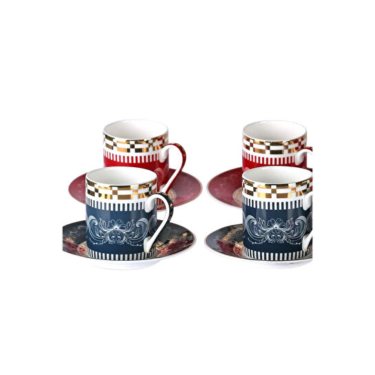 Lucky Art Lancelot New Bone China Porselen 6lı Kahve Fincanı Seti