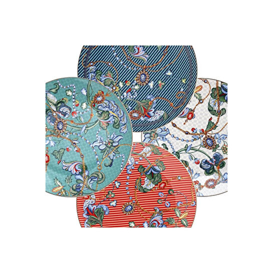 Lucky Art Chantelle New Bone China Porselen 19 cm 4lü Servis Tabağı