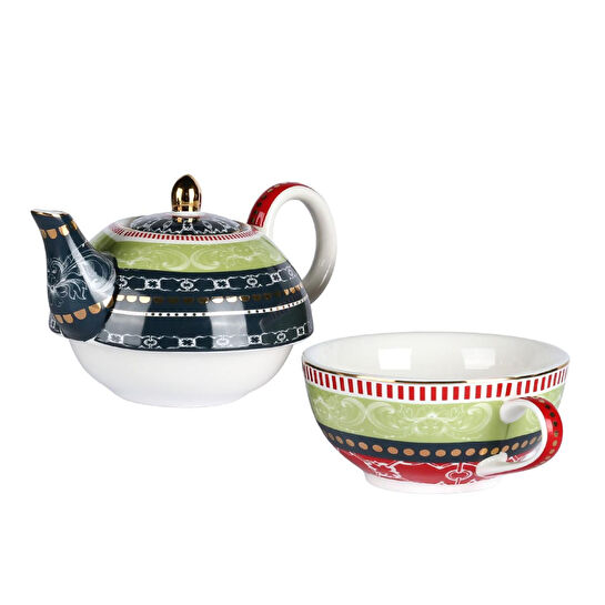 Lucky Art Lancelot New Bone China Porselen Demlik Ve Fincan Seti